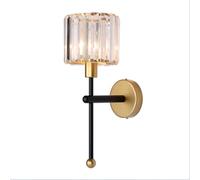 SXYSXYSXY cristal Applique Moderne Lampes murales Américain À l'intérieur Rétro Minimaliste Applique Lampe de chevet Chambre à coucher Le salon Escaliers Décoration E14,Noir