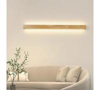 SXYSXYSXY LED Bois Applique Intérieur Minimalisme 20W Moderne Nordique Acrylique Lampe murale Chambre à coucher Lumière chaude 3000K pour Salon Escalier Hall d'entrée L:80cm