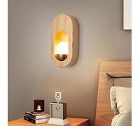 SXYSXYSXY LED Bois Applique murale Design créatif Nordique moderne Lampe murale 5W Lumière chaude 3000K Intérieur Chambre à coucher Applique pour salon Escalier hall d'entrée 20 * 10 * 4cm