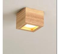 SXYSXYSXY LED Bois Lampe de Plafond Gradable Simple Lampe de Couloir Entrée Plafonnier Style Japonais Créatif Motif 3000K/4500K/6000K Acrylique Éclairage aérien Couloir Cuisine Balcon 10 * 10CM