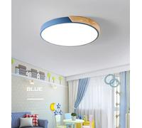 sxysxysxy LED Bois Lampe de Plafond Moderne Chambre Plafonnier Acrylique Lampes de Cuisine 12W Couloir Lampe de Salle de Bain Lumière Blanche 6000K Couloir Balcon Le Salon entrée Ø23cm,Bleu