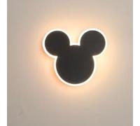 SXYSXYSXY LED Mickey Dimmable Lampe murale Lampe pour enfants Intérieur Créative Moderne Applique Lumière tricolore 9W Applique pour Salon Chambre à coucher 20 * 17cm,Noir