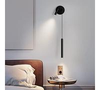 SXYSXYSXY LED Moderne Applique 7W+3W à l'intérieur Appliques murales Le Noir Liseuse Suspension Lumière Chaude 3000K Décoration Lampe de Chevet Le Salon Chambre à Coucher Applique Murale,Right