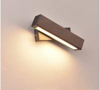 SXYSXYSXY LED Moderne Minimaliste Lampes murales 8W bois Applique à l'intérieur Rotatif Lampe de chevet Lumière blanche chaude 3000K Décoration Chambre à coucher escalier L:21CM