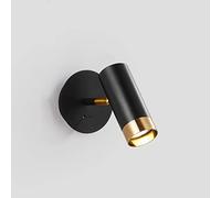 SXYSXYSXY LED murales Rotatif Lampe de lecture Moderne Appliques À l'intérieur lampe de chevet Minimaliste Blanc chaud 3000K Chambre à coucher Couloir Applique de lecture E27*1,Noir