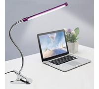 SXYSXYSXY Liseuse LED Lampe à Pince Col de Cygne Souple Pince Lumineuse Blanc Froid/lumière Chaude USB Lampe à Pince Lampe de Bureau Bureau Lampe de Table Chambre à Coucher lit,Violet
