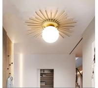SXYSXYSXY Moderne Lampe de Plafond Créatif Tournesol Motif Doré Lampe de Couloir G9 Ø25x9.6cm