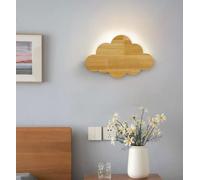 SXYSXYSXY Moderne nordique Applique murale Bois Applique à l'intérieur Minimaliste des nuages Concevoir décoration Le salon garderie Chambre à coucher G9*1 35 * 22 cm