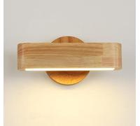 SXYSXYSXY murale bois Nordique Lampe murale LED Dimmable Applique Lumière tricolore Intérieur Chambre à coucher réglableApplique salon Escalier hall d'entrée 20 * 11cm