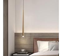 SXYSXYSXY Nordique Minimaliste Lampe Suspendue LED Moderne Motif 5W Gradable 3000K/4500K/6000K Chambre Table de Chevet Lampe Suspension Lustre Couloir Cuisine Salle à Manger Ø3*55cm,d'or