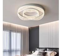 SXYSXYSXY Plafonnier LED 50 cm à intensité variable avec télécommande, lampe de plafond moderne et minimaliste 3000-6500 K salon chambre d'enfant chambre à coucher couloir,Blanc