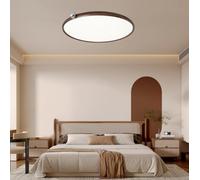 SXYSXYSXY Plafonnier LED à intensité variable pour chambre à coucher, 50 cm, design vintage imitation bois, minimalisme moderne, 3000-6500 K, pour salon, couloir, cuisine