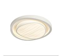 SXYSXYSXY Plafonnier rond blanc surface texturée fer acrylique PVC plafond LED style minimaliste moderne réglage sans gradation avec télécommande chambre,40cm