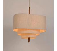 SXYSXYSXY Style japonais Lampe suspendue Lampe de salle à manger Abat-jour en tissu Minimalisme vintage Lampe à poser Plafonnier E27 chambre à coucher salon Ø45cm