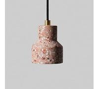 SXYSXYSXY Terrazzo Petit Lampe Suspendue Créatif Moderne Luminaire Suspensions Lampe de Salle à Manger Chambre Table de Chevet lumière Suspendue E27*1 Salon Cuisine escaliers Ø13*14cm,Rose