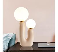 SXYSXYSXY Verre nordique Lampe de table Lampe de chevet Minimalisme Décoratif Lampe à poser Chambre à coucher Salon et salle à manger Avec abat-jour en verre G9pour l'étude Hôtel 25 * 49cm