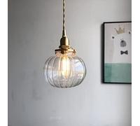 SXYSXYSXY Verre Petit Suspension Style Japonais Motif Ancien cuivre lumières suspendues Chambre Table de Chevet Suspension Lampe Suspendue E27*1 pour Salon Salle à Manger Cuisine Ø13*17cm,B