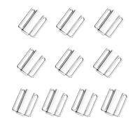 SXYYDSG Lot de 10 fermoirs de bikini à fermeture avant de 25 mm - Sans nickel - Fermoir de rechange en alliage pour soutien-gorge, Argenté, Small