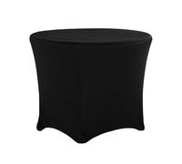 SXZAGZR Nappe Spandex, Spandex Stretch Table Couverture, Nappe De Table Ronde Stretch, Round Spandex Table Cover, Wedding Decor Housse De Table Ronde (Noir,6FT/183cm)
