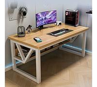 SXZenSpace Bureau d'ordinateur avec étagères de Rangement, Style Moderne et épuré, idéal pour écrire, étudier, Lire, Jouer ou Travailler à Domicile. Grand Format, Montage Facile (119 cm, coul