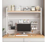 SXZenSpace Étagère de Bureau en Fer forgé pour Ordinateur, étagère de Rangement réglable, étagère autoportante, présentoir en métal