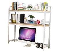 SXZenSpace Étagère de Bureau pour Ordinateur, Rangement Polyvalent, étagère autoportante, étagère de Cuisine/Bureau/Porte-casseroles/Blanche