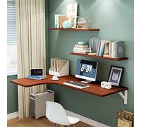 SXZenSpace Table d'angle Pliante Murale à abattant pour Petits espaces - Gain de Place grâce à Son Support métallique - Bureau, Chambre, Cuisine, Salle à Manger
