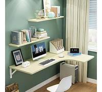 SXZenSpace Table d'angle Pliante Murale à abattant pour Petits espaces - Gain de Place grâce à Son Support métallique - Bureau, Chambre, Cuisine, Salle à Manger