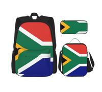 SXZVVBN Ensemble de crayons avec motif drapeau de l'Afrique du Sud | Sac à livres durable pour ordinateur portable pour étudiants, adultes, voyage, boîte à crayons isolée