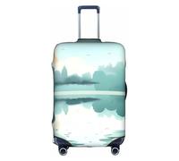 sxzvvbn Fallen Leaves on a Tranquil Lake Housse de protection élastique à fermeture éclair double face pour voyage d'affaires 45,7 à 81,3 cm, blanc, S