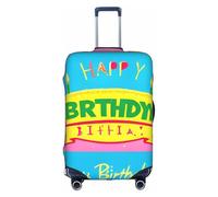 sxzvvbn Housse de protection élastique double face pour valise avec ballon Happy Birthday pour voyage d'affaires 45,7 à 81,3 cm, blanc, XL