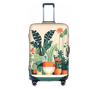 sxzvvbn Housse de protection élastique double face pour valise, petite plante verte, motif dessin animé, 45,7 à 81,3 cm, blanc, M