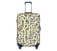 sxzvvbn Labyrinthe Treasure Map Housse de protection élastique double face avec fermeture éclair pour voyage d'affaires 45,7 à 81,3 cm, blanc, L