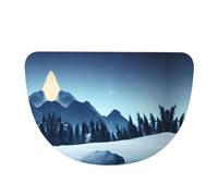 SXZVVBN Paillasson en flanelle pour l'intérieur Motif forêt enneigée