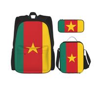 SXZVVBN Sac à dos d'école drapeau du Cameroun - Ensemble de crayons