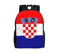 SXZVVBN Sac à dos léger 600D résistant à l'eau avec drapeau de la République de Croatie pour homme et femme