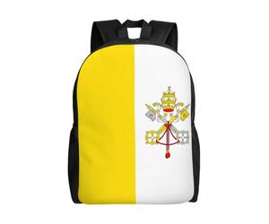 SXZVVBN Sac à dos léger 600D résistant à l'eau avec drapeau du Vatican pour homme et femme