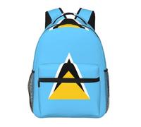 SXZVVBN Sac à dos pour ordinateur portable Motif drapeau de Sainte-Lucie | Sac à dos léger pour homme et femme pour homme et femme, sac à dos de voyage académique