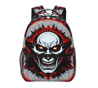 SXZVVBN Sac à dos pour ordinateur portable Motif fantôme maléfique Rouge et noir