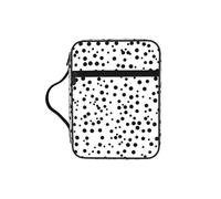 sxzvvbn Sac fourre-tout biblique résistant à l'eau avec poche, grand étui de journal pour voyage à l'église, noir et blanc à pois