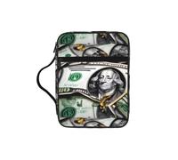 sxzvvbn Sac fourre-tout résistant à l'eau avec poche, motif billets de banque, grande couverture de journal pour voyage à l'église