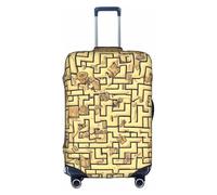 sxzvvbn Treasure Labyrinthe Housse de protection élastique double face pour valise de voyage d'affaires 45,7 à 81,3 cm, blanc, S