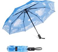 SY Travel Compact Automatic Lightweight Unbreakable Umbrellas-Factory Direct High Economy Umbrella.[V45]