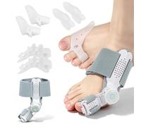 SYACHI Orthese Hallux Valgus, 3 Paires Séparateurs d'Orteils Silicone, Avec Bouton Réglable, Pour le Soulagement du Gros Orteil Questions, Pour Pied Gauche ou Droit Unisexe