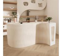 SYAGMCY Présentoir en papier kraft respectueux de l'environnement - Fond étroit et large sur le dessus, formes réglables, léger et portable pour les cafés, les sacs et le séparateur de pièce