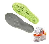 Syalz Insole X, 4D Cloud pour hommes et femmes, semelles respirantes en mousse à mémoire de forme, semelles orthopédiques de travail confortables (Vert, 35-36)
