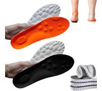 Syalz Semelle X, Unisexe, Semelles Orthopédiques 4d Extra Souples Pour Enfants Et Adolescents (Noir+Orange,41-42)