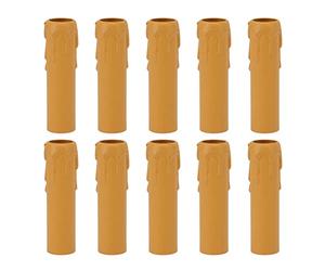 SyangKaitian Bougie goutte à goutte manchons en plastique bougie couvre tubes manchons, bougie forme douille couvre manches, 10 pcs 4 pouces bougie couvre manches simulation Vintage cire goutte bougie