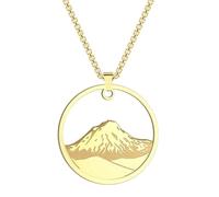 SYAVR à la mode en acier inoxydable Al Mountain pendentif collier flamme montagne bijoux charmant hip-hop punk accessoires