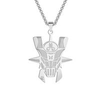 SYAVR Acier inoxydable argent Mazu grille pendentif collier robot pendentif collier bijoux